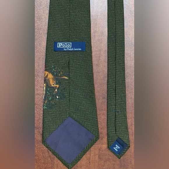 Rare VINTAGE Polo Ralph Lauren Iconic Equestrian Silk Necktie - Picture 9 of 15